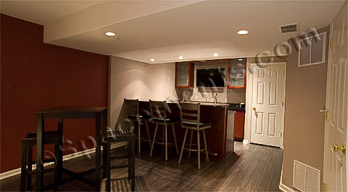 Finished Basement Design and Remodeling Projects by Spacements, Inc.